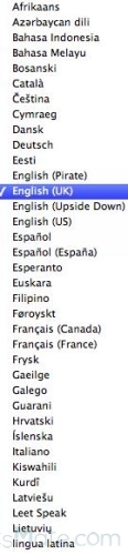 Список с языками
