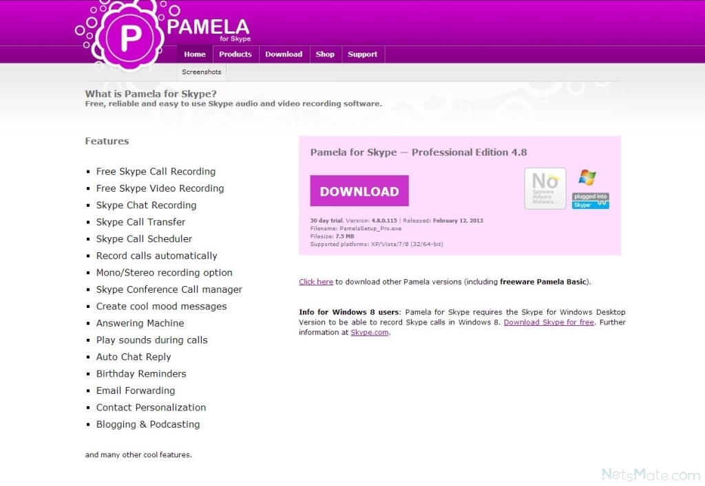 pamela call recorder for skype 4.9 crack